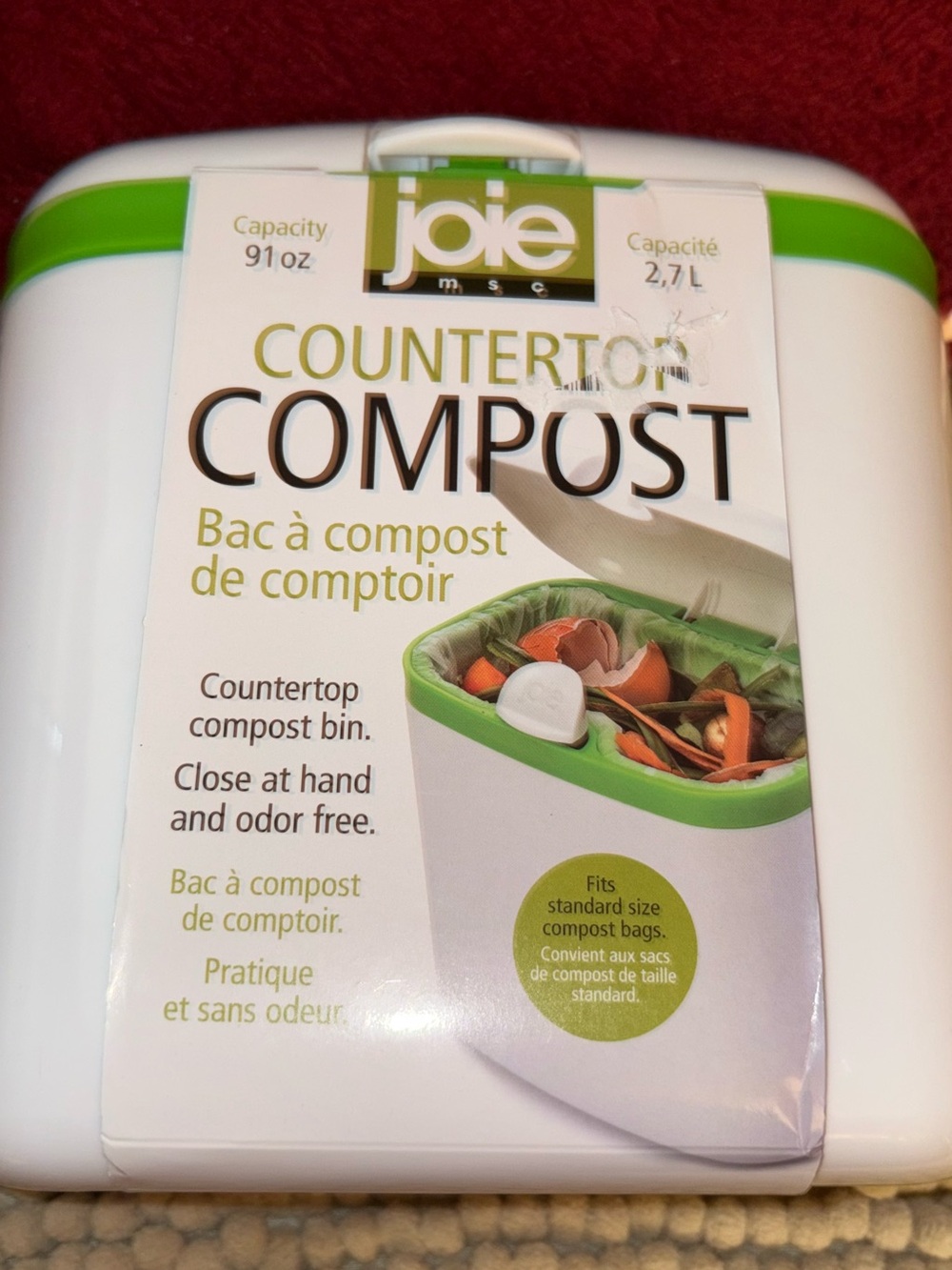Joie Countertop Compost Bin 91 oz / 2.7L MSC International.